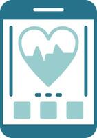 Heartbeat Two Color Sample Icon vector