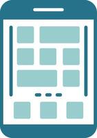 Grid Two Color Sample Icon vector