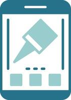 Pin Two Color Sample Icon vector