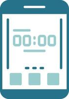 Clock Two Color Sample Icon vector
