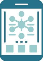 Graph Two Color Sample Icon vector