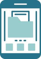 Folder Glyph Sample Icon Design vector