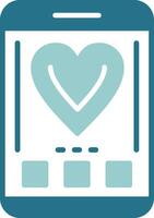Heart Two Color Sample Icon vector