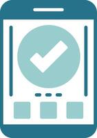 Checkmark Two Color Sample Icon vector