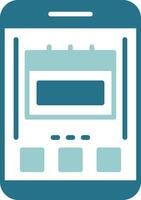 Calendar Glyph Sample Icon Design vector