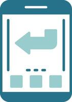Back Two Color Sample Icon vector