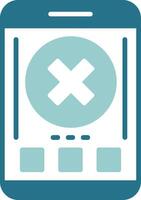 Close Two Color Sample Icon vector