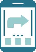 Forward Two Color Sample Icon vector