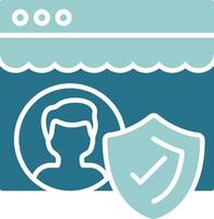 Secure Login Solid Sample Icon vector