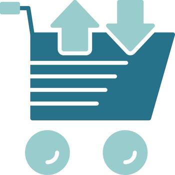 venta cruzada sólido muestra icono vector