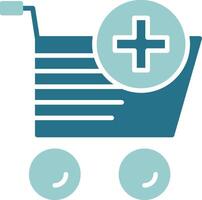 Add to Cart Solid Sample Icon vector