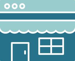 Online Store Solid Sample Icon vector