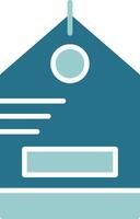 Sale Tag Solid Sample Icon vector