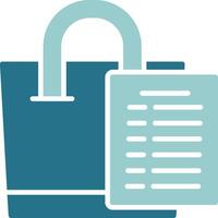 Shopping List Solid Sample Icon vector