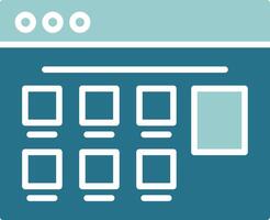 E-commerce Website Solid Sample Icon vector