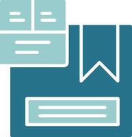 Return Label Solid Sample Icon vector