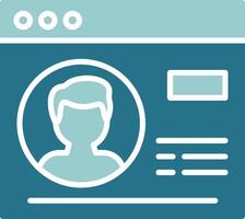 User Profile Solid Sample Icon vector