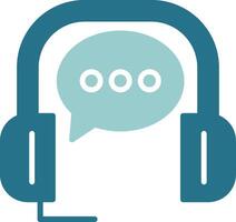 Chat Support Solid Sample Icon vector