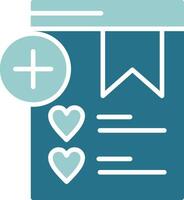 Add to Wishlist Solid Sample Icon vector