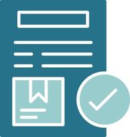 Order Confirmation Solid Sample Icon vector