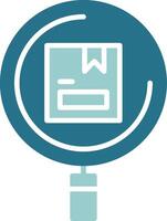 Search Solid Sample Icon vector