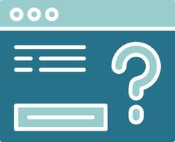 FAQ Solid Sample Icon vector