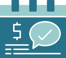 Subscription Solid Sample Icon vector
