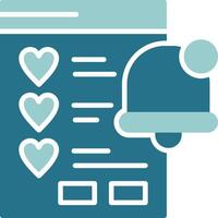 Wishlist Notification Solid Sample Icon vector