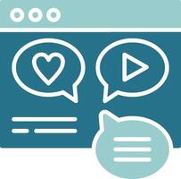 Social Media Integration Solid Sample Icon vector