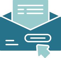 Newsletter Subscription Solid Sample Icon vector