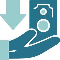Cashback Solid Sample Icon vector