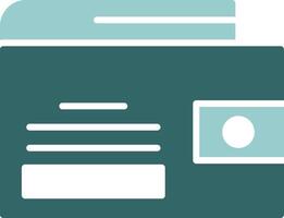 Wallet Solid Sample Icon vector