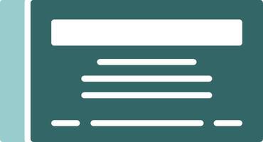 Checkbook Solid Sample Icon vector