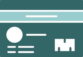 ATM card Solid Sample Icon vector