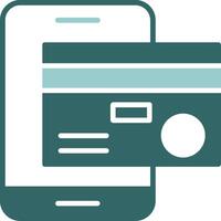 Mobile banking Solid Sample Icon vector