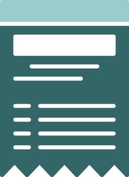 recibo sólido muestra icono vector