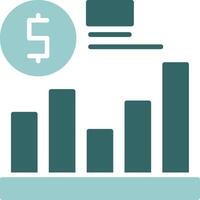 Finance graph Solid Sample Icon vector