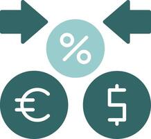 Exchange rate Solid Sample Icon vector