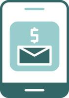 Budgeting app Solid Sample Icon vector