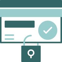 Fraud prevention Solid Sample Icon vector