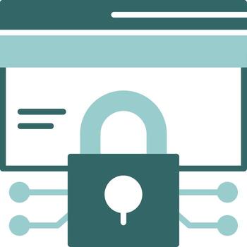 Data encryption Solid Sample Icon vector