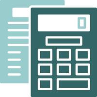 Retirement calculator Solid Sample Icon vector