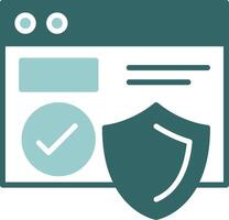 Online security Solid Sample Icon vector