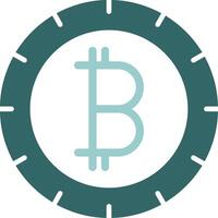 Bitcoin Solid Sample Icon vector