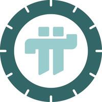 Cryptocurrency Solid Sample Icon vector