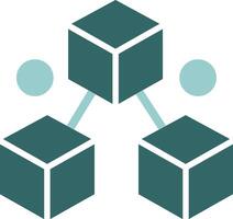 Blockchain Solid Sample Icon vector