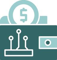 Digital wallet Solid Sample Icon vector