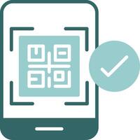 QR code payment Solid Sample Icon vector
