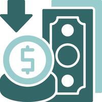 Deflation Solid Sample Icon vector