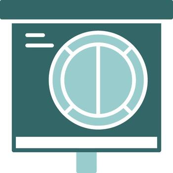 Half Pie Chart Solid Sample Design vector